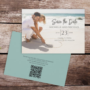 Einfache Fotovorlage Hochzeit speichern Sie das Da Save The Date