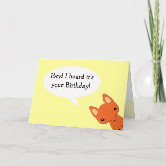 Einfache Fox Geburtstagskarte Karte