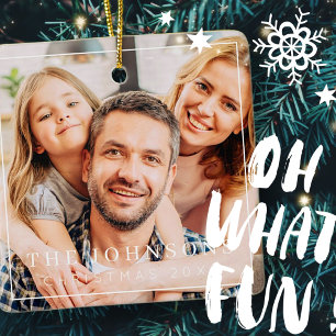 Einfache Frame Moderne Foto Familienurlaub Keramikornament
