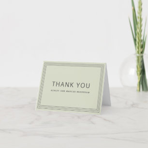 Einfache Frame Sage Green Vielen Dank Dankeskarte