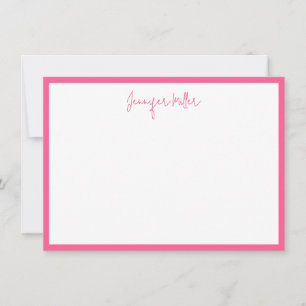Einfache Frame Tall Script editierbar Hot Pink Cus Mitteilungskarte