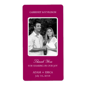 Einfache Frame Wedding Wine Labels