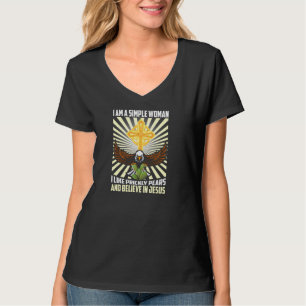 Einfache Frauen mögen prickelige Birne und glauben T-Shirt