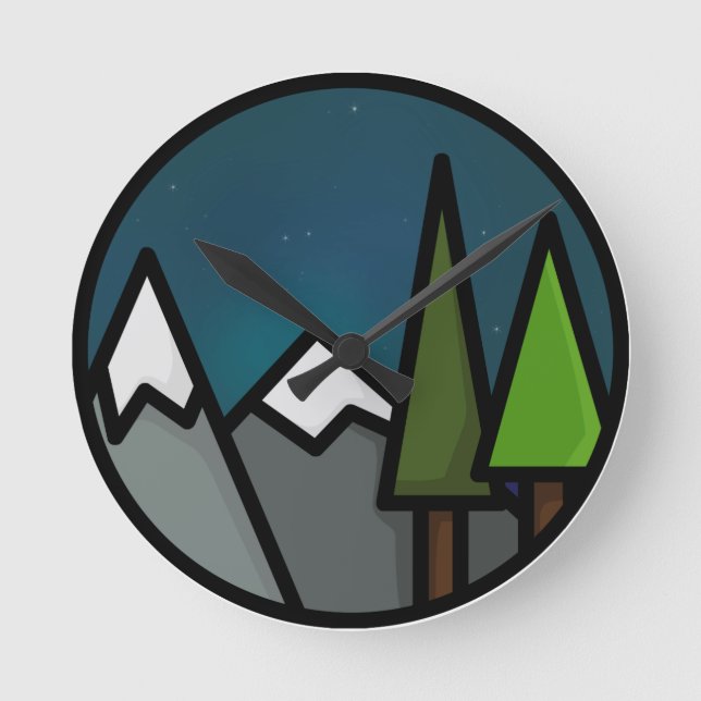 Einfache Freien-Uhr Runde Wanduhr (Vorderseite)