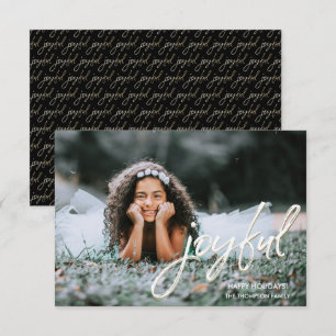 Einfache Freude mit dem Muster zurück Foto Weihnac Karte