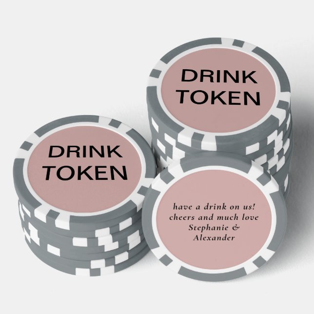 Einfache, frisch gepresste Rose Pokerchips (Stapel)