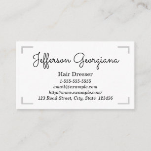Einfache Friseur-Visitenkarte Visitenkarte