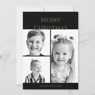 Einfache Frohe Weihnachten B/W-Fotocollage