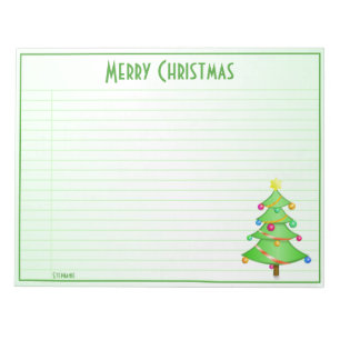 Einfache frohe Weihnachtsbaum zu tun Liste: Ihr Na Notizblock