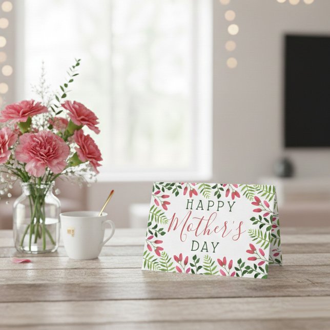 Einfache Frühlingsblüte glücklich Muttertag Karte (Von Creator hochgeladen)