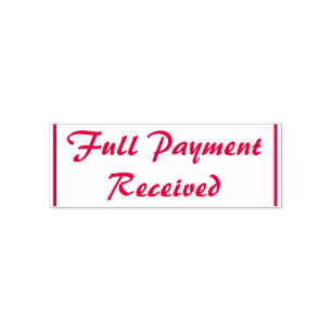 Einfache "Full Payment Receive"-Briefmarke Permastempel