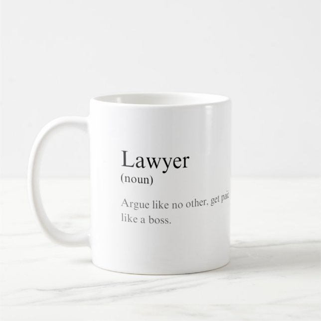 Einfache Funny Lawyer Definition Joffee Kaffeetasse (Links)
