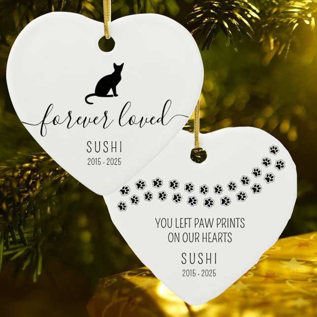 Einfache, für immer geliebte Katze Keramik Ornament (Von Creator hochgeladen)