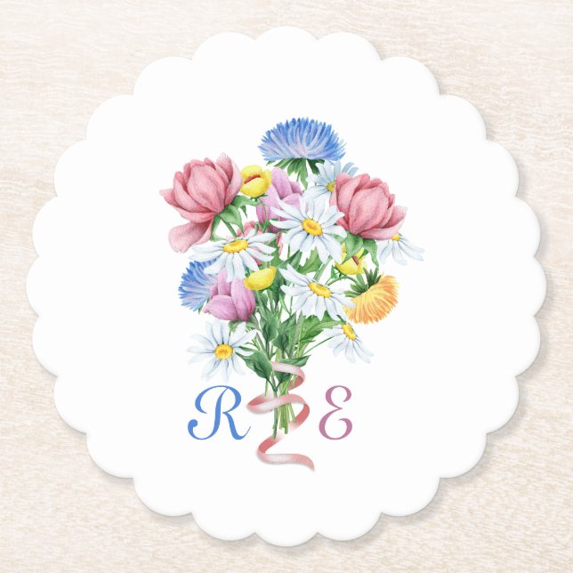 Einfache Garten-Frühlingsmargerite Wildblume Minim Untersetzer (Vorderseite)