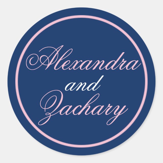 Einfache Gastgeschenk Hochzeit/Begrüßungsbeutel-Au Runder Aufkleber (Vorderseite)