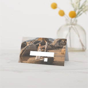 Einfache Gastgeschenk Hochzeit für Elegant-2Foto-O Platzkarte