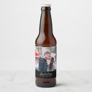 Einfache Gastgeschenk Hochzeit von Fotovorlagen Bierflaschenetikett
