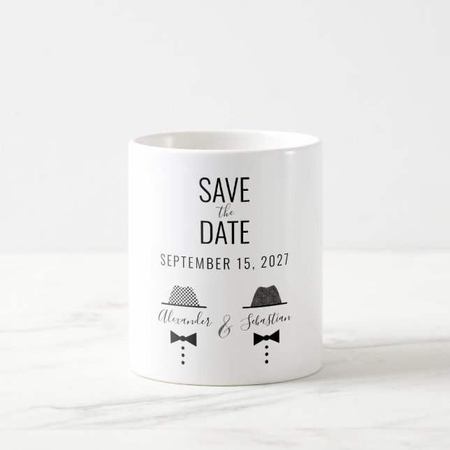 Einfache Gay Wedding speichern das Datum der Einla Kaffeetasse (Mittel)