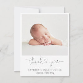 Einfache Geburtsankündigungskarte, herzlichen Dank Einladung