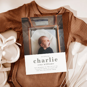 Einfache Geburtserklärung von Foto Die Geburt de Einladung