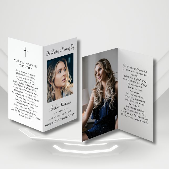 Einfache Gedächtnisfrässchen Foto-Beerdigungskarte (Von Creator hochgeladen)