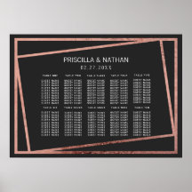 Einfache gedeckte Rose Gold Border Black Seating C