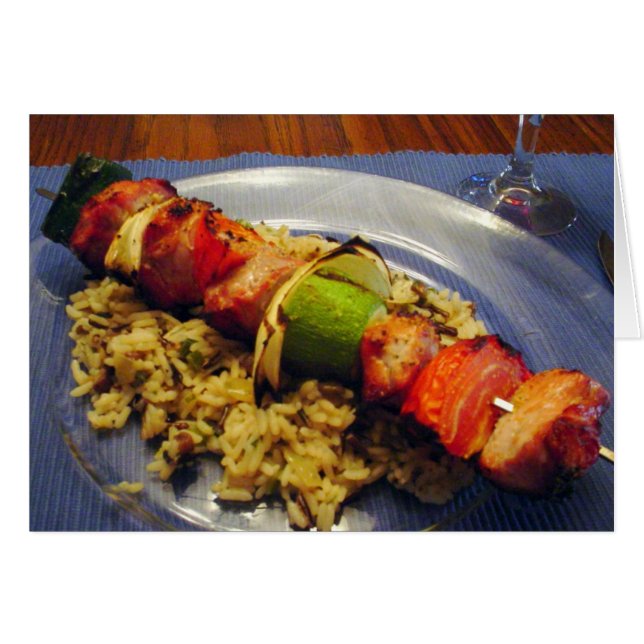 Einfache gegrillte Shish Kebab (Vorderseite (Horizontal))