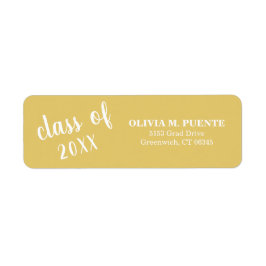 Einfache Gelbe Abschluss-Rücksendeadresse