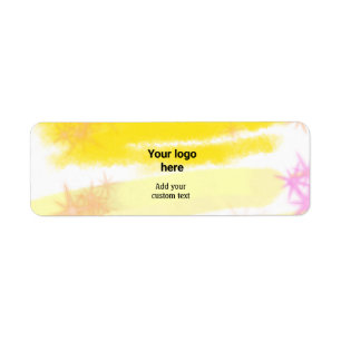 Einfache gelbe Aquarell-Logos mit individuellem Te
