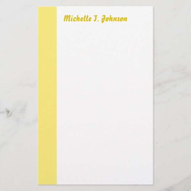 einfache gelbe Grenze Briefpapier (Vorderseite)