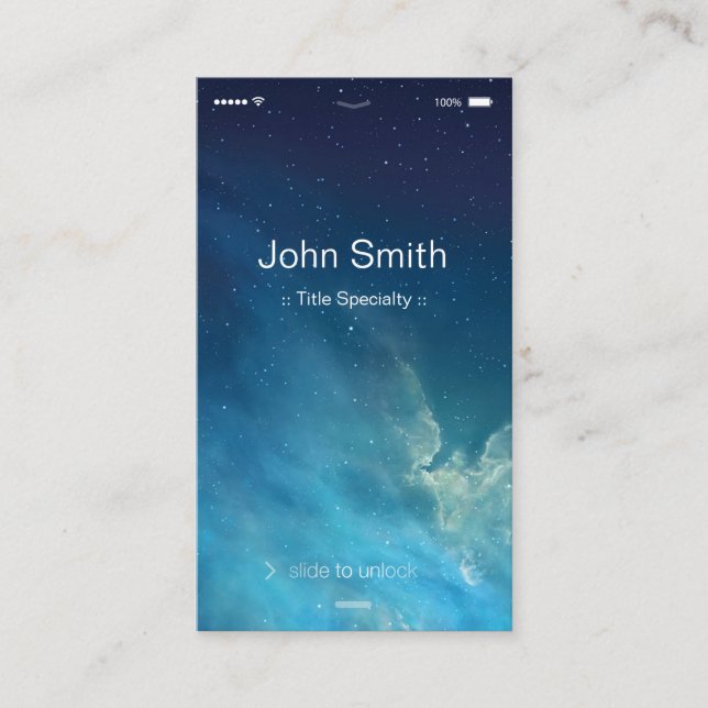 Einfache generische Benutzeroberfläche - Einzigart Visitenkarte (Vorderseite)