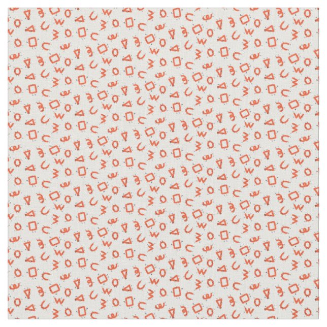 Einfache Geometrie spielerischer Alphabet-Charakte Stoff (Nahaufnahme)