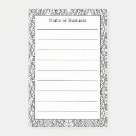 Einfache geometrische Abstrakte Schwarz/Weiß Post-it Klebezettel