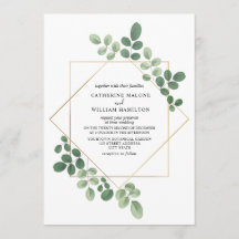 Einfache geometrische Botanische Hochzeit