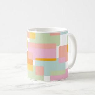 Einfache geometrische Formen in gelben Pastellfarb Kaffeetasse