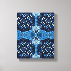 Einfache geometrische moderne Kunst, blaue Marmorm Leinwanddruck