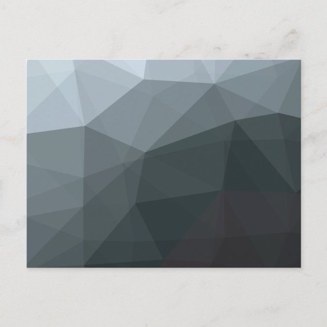 Einfache geometrische schwarze Gradient Postkarte (Vorderseite)