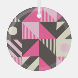 Einfache geometrische Skandinavische Artwork Ornament Aus Glas