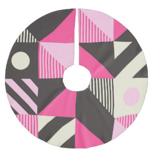Einfache geometrische Skandinavische Artwork Polyester Weihnachtsbaumdecke