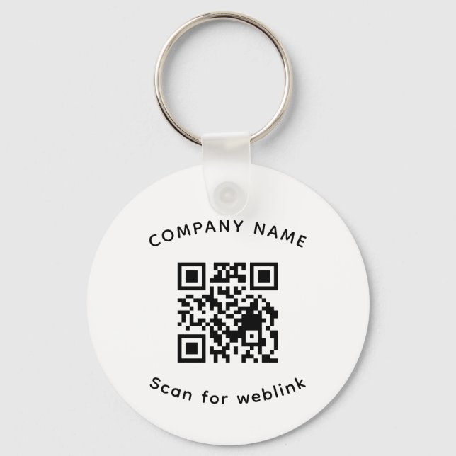 Einfache Geschäft- QR-Code Werbeschlüsselanhänger Schlüsselanhänger (Vorderseite)