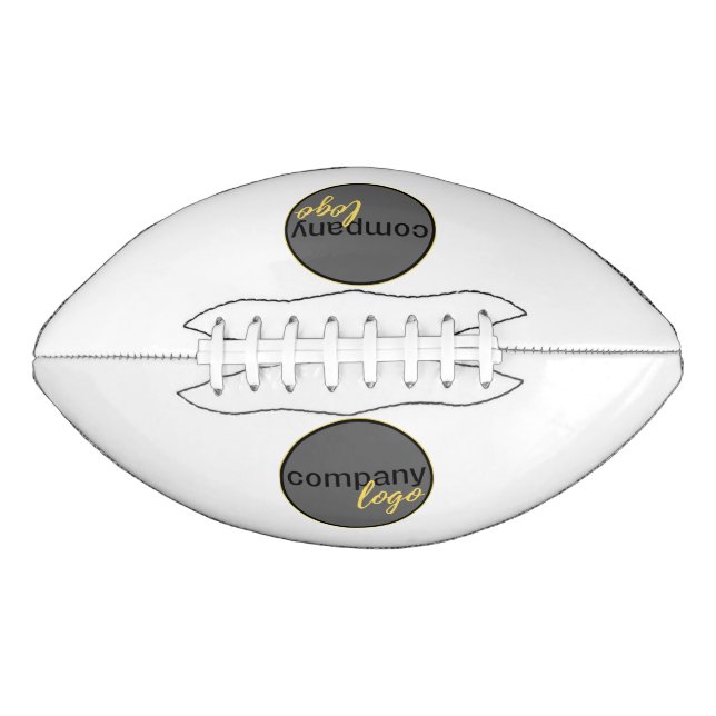 EINFACHE GESCHÄFTSEIGENE LOGO-FIRMA BRANDING WHITE FOOTBALL (Vorderseite)