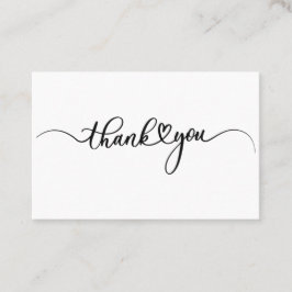 Einfache Geschäftsschrift Vielen Dank Visitenkarte