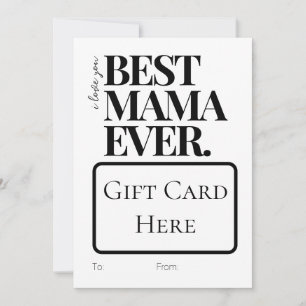 Einfache Geschenkkarte für die beste Mama im minim Feiertagskarte