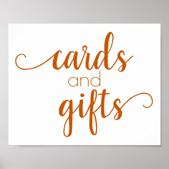 Einfache Geschenktabelle | Fall Orange Jegliches P Poster (Vorne)