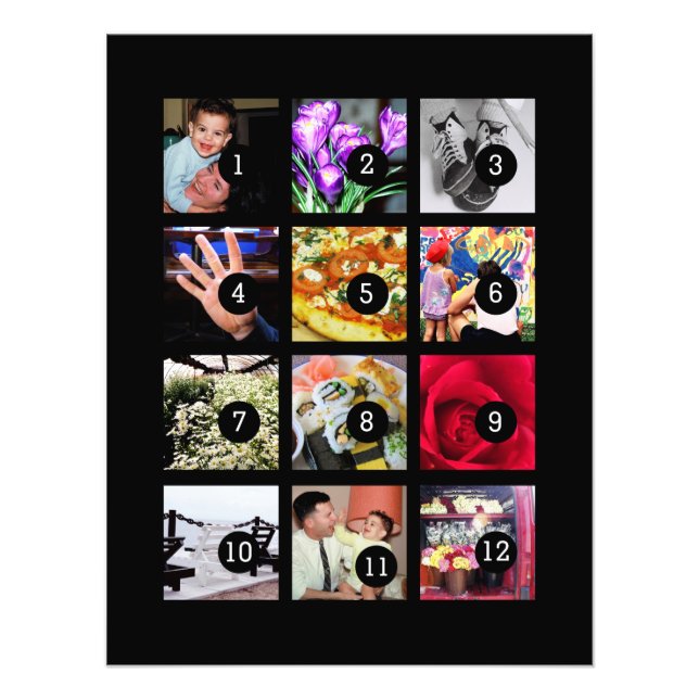 Einfache Gestaltung Ihres eigenen Fotos Art mit 12 Fotodruck (Vorne)