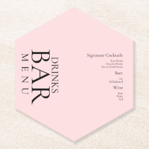 Einfache Getränke Cocktail Wein Hochzeit Rosa Untersetzer