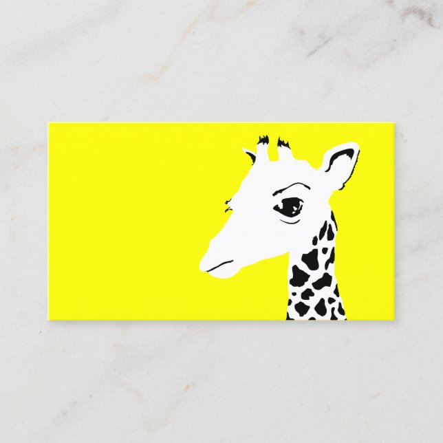 einfache Giraffe Visitenkarte (Vorderseite)