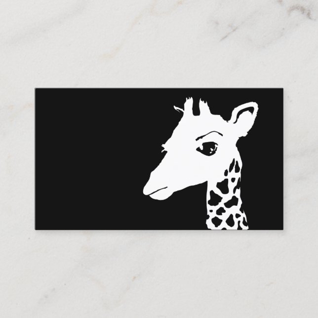 einfache Giraffe Visitenkarte (Vorderseite)