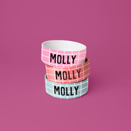 Einfache Girly Coral Karo Graphic Modern Bowl Napf