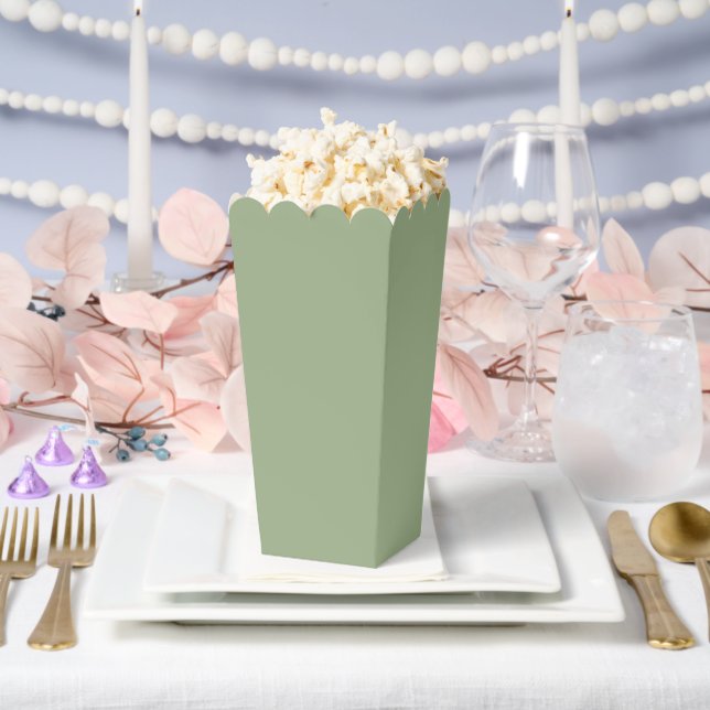 Einfache glatte Salbeigrüne Popcorn-Verpackungen Geschenkschachtel (Hochzeit)